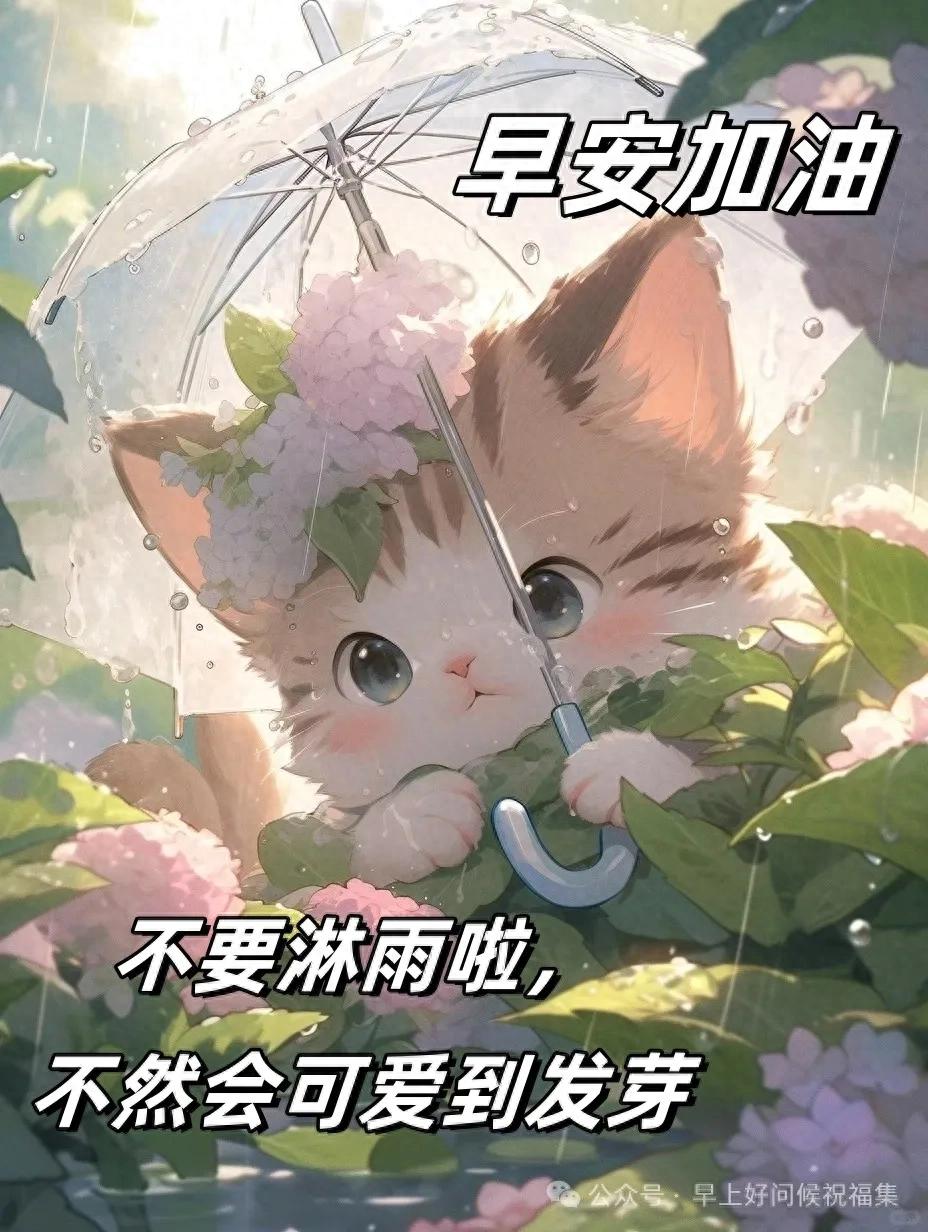 最新下雨天早上好问候语，雨天唯美图片带字，发朋友圈秒赞！